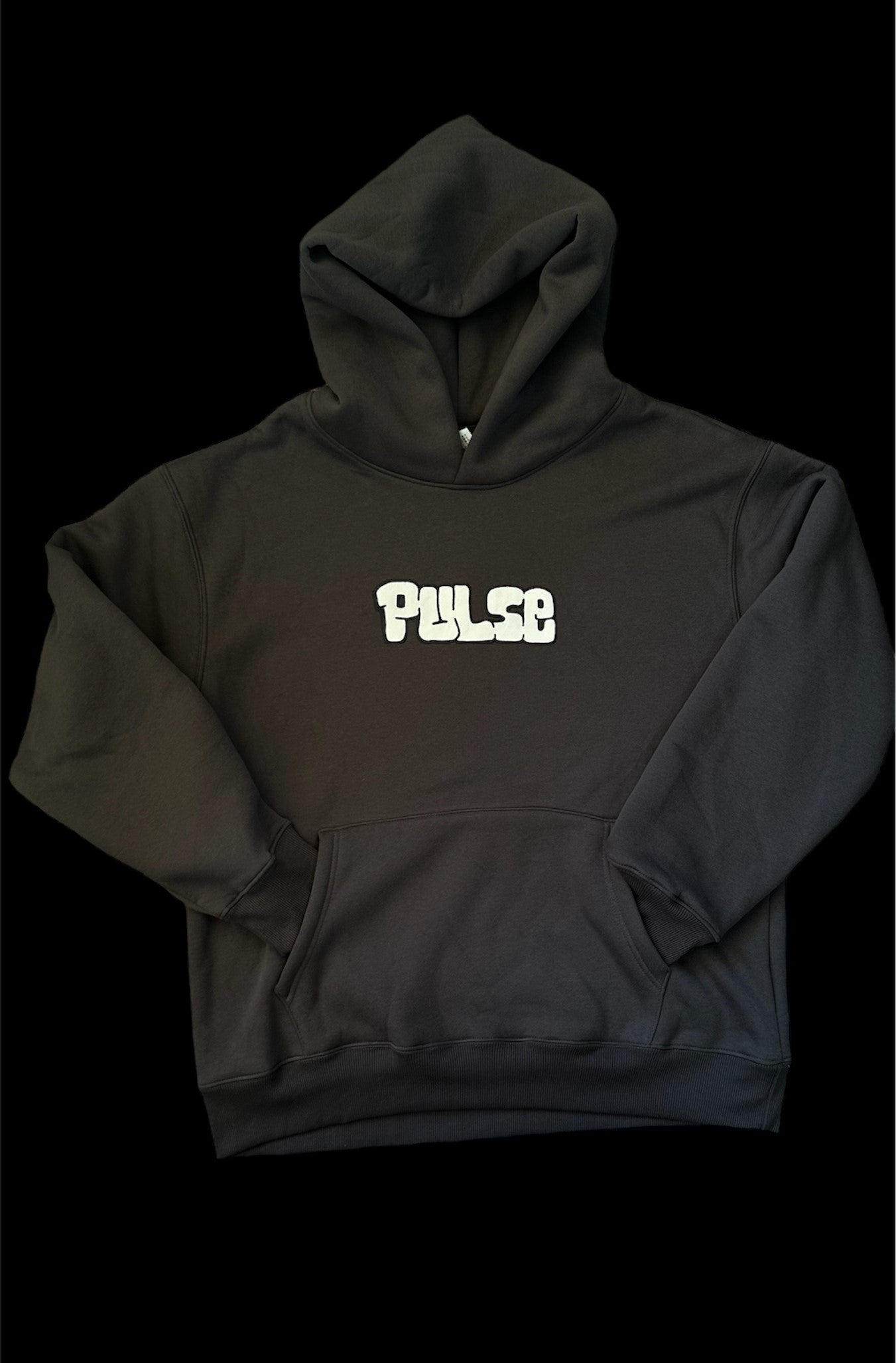 500% gsm heavy thick puff print pulse hoodie